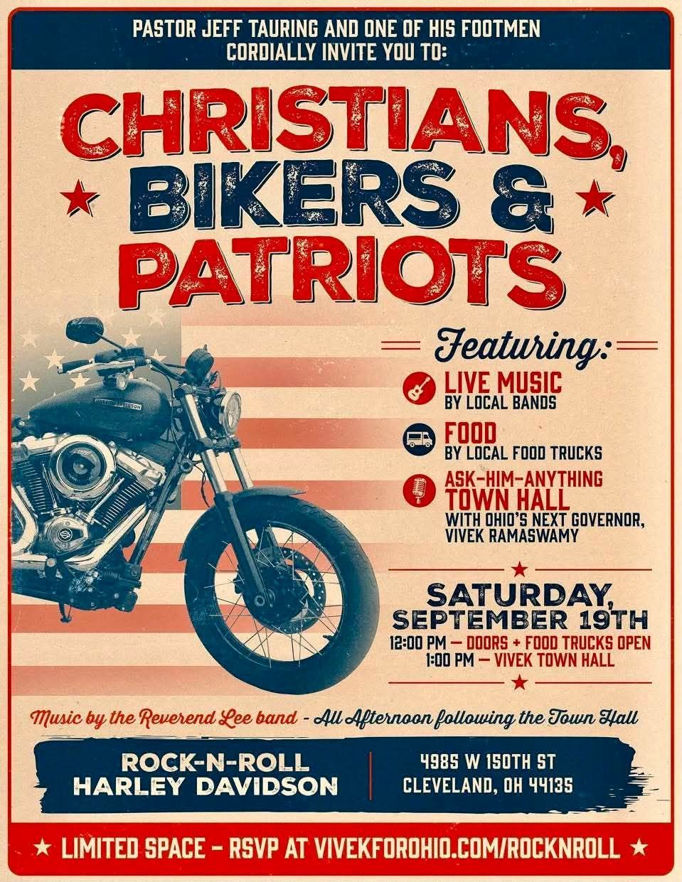 Summit County Republican Party Christmas Party flyer: Tuesday, December 9th at Portage Country Club. Features raffle items, including Apple tech.