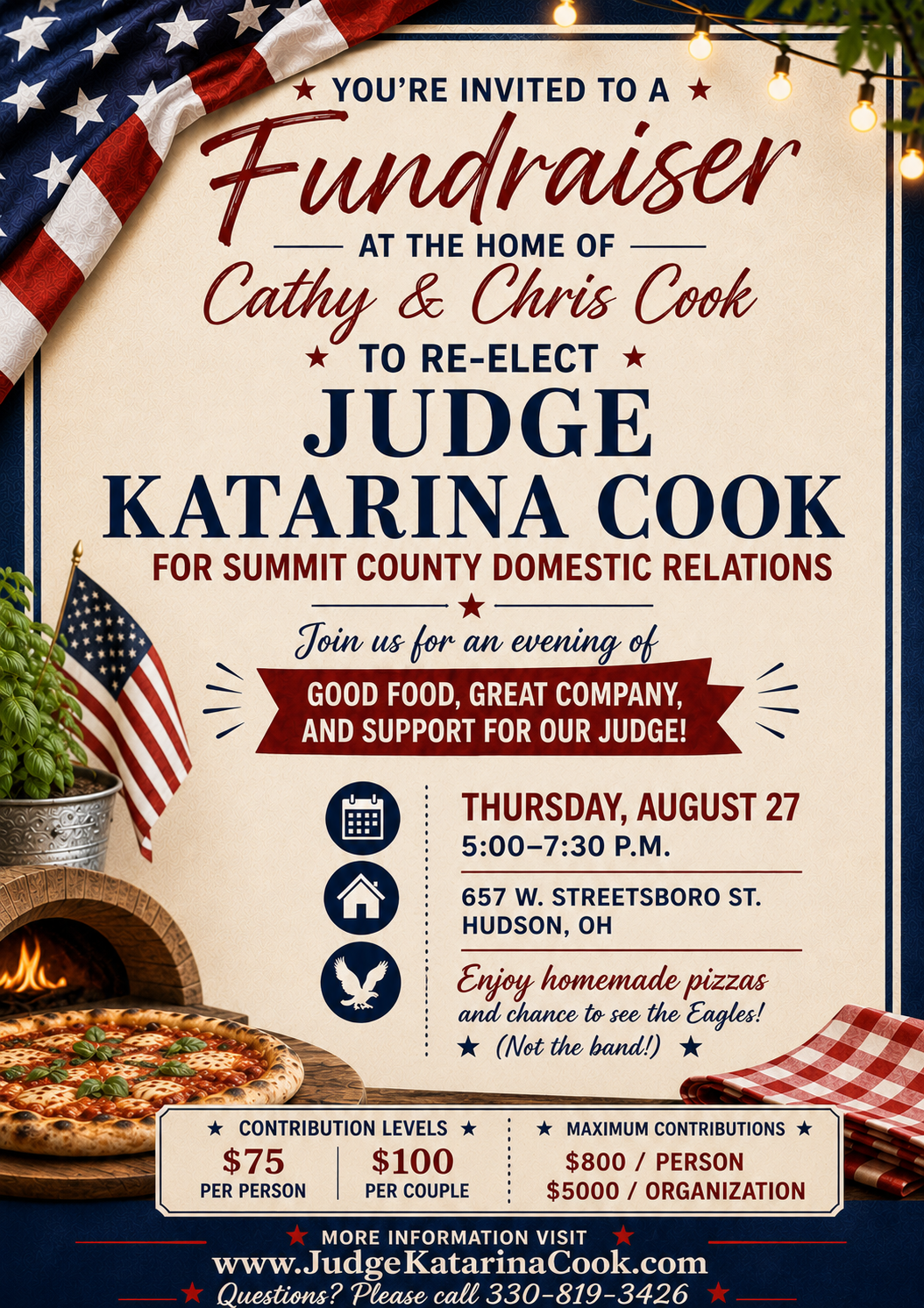 Summit County Republican Party Christmas Party flyer: Tuesday, December 9th at Portage Country Club. Features raffle items, including Apple tech.