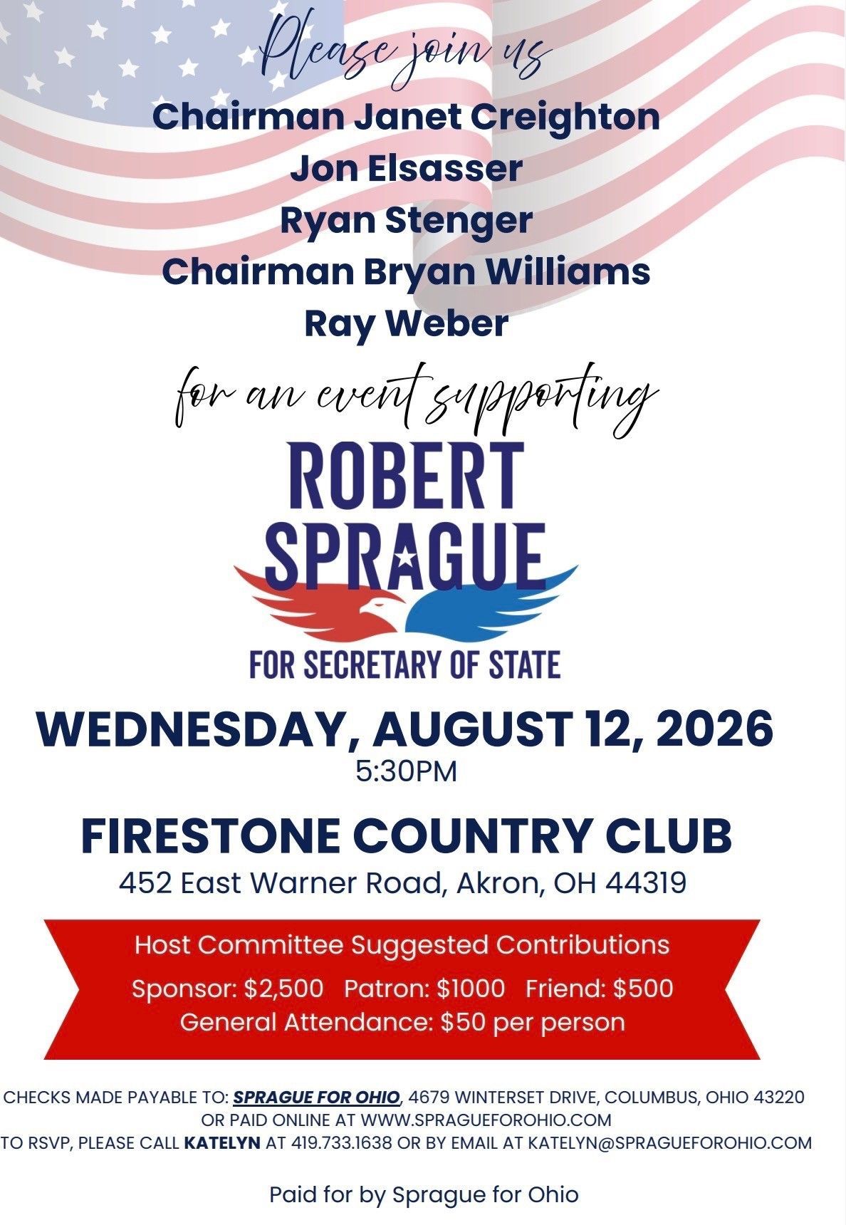 Summit County Republican Party Christmas Party flyer: Tuesday, December 9th at Portage Country Club. Features raffle items, including Apple tech.