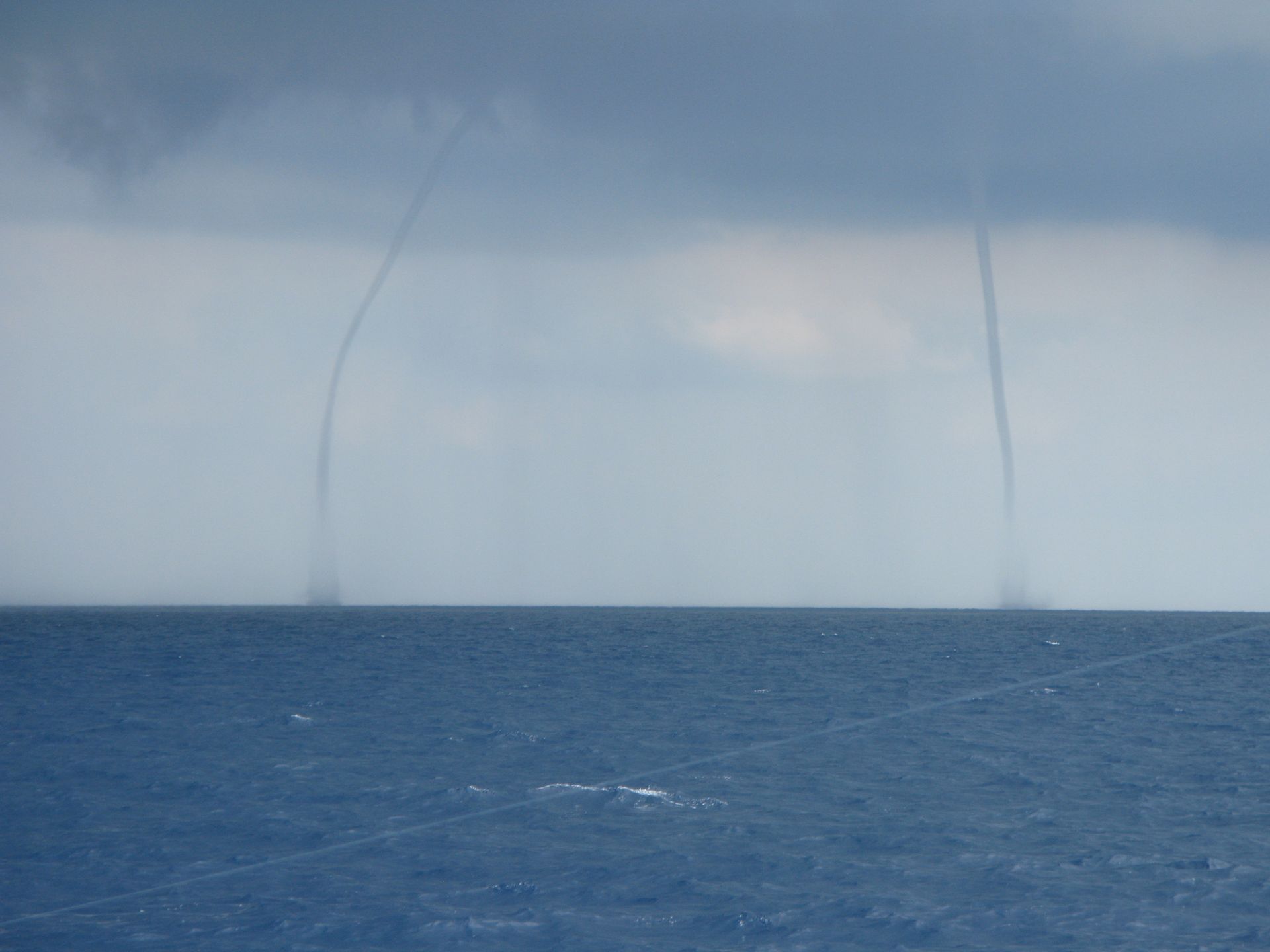 Twin water spouts spotted off coast of Venezuela near Puerta la Cruz