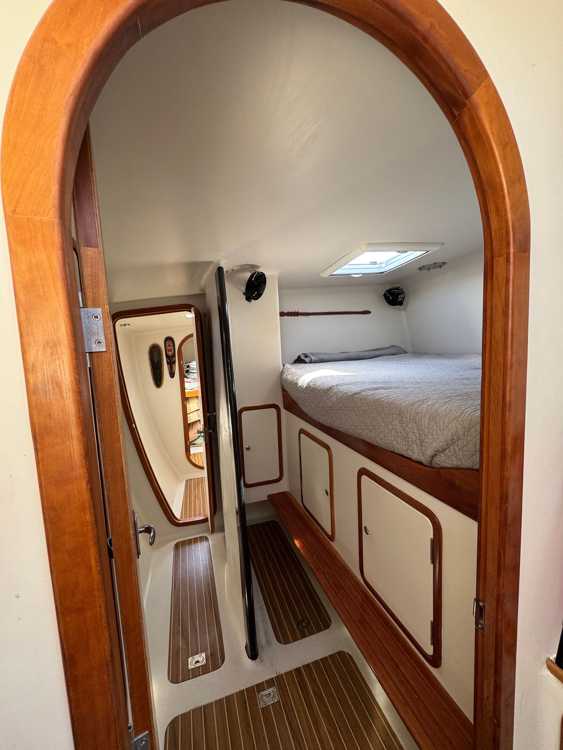 Chris White performance sailing catamaran Atlantic 48 ZEN private listing Rhode Island port queen cabin