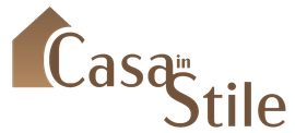 Logo di Casa in Style con testo marrone e beige e icona di una casa.