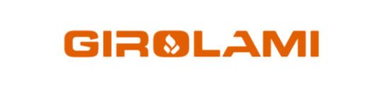 Logo GIROLAMI arancione su sfondo chiaro