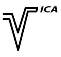 Logo nero stilizzato a forma di V con la scritta
