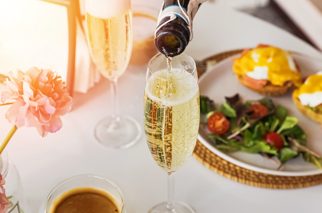 Brunch and champagne