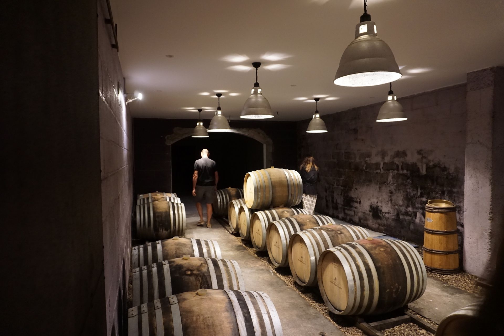 Champagne resting in a cellar