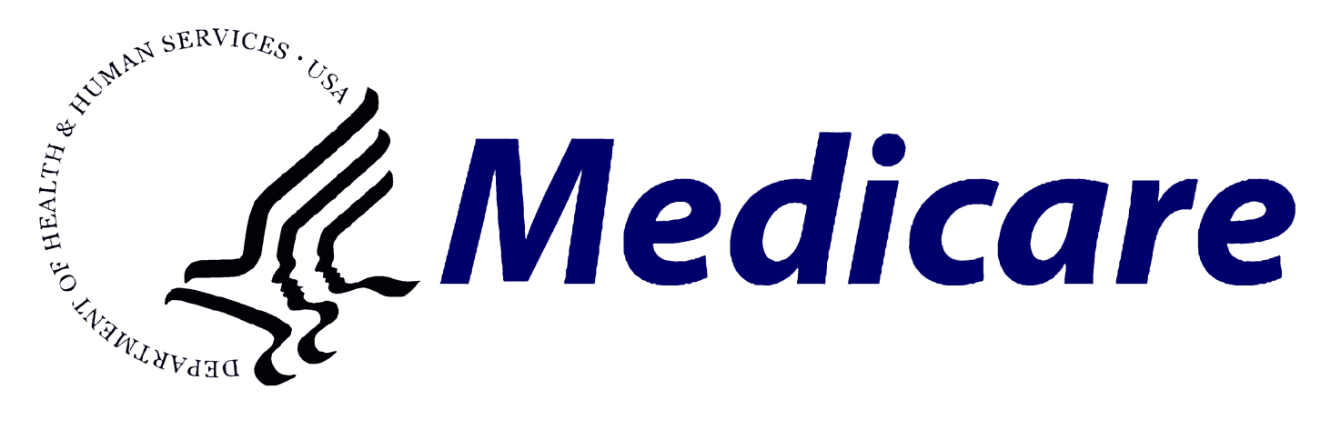 Official Medicare logo with Department of Health and Human Services emblem to the left of the word