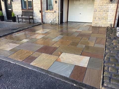 Indian paving driveway in Binley Woods