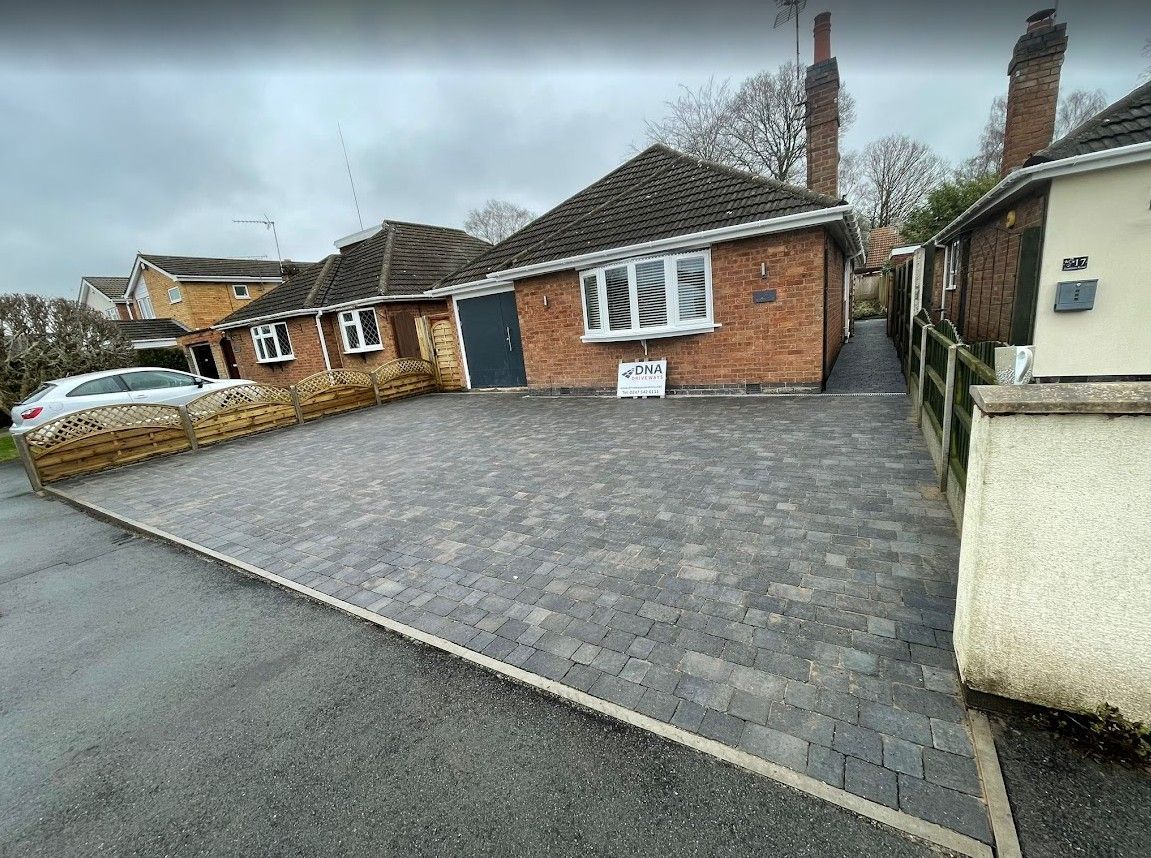 New charcoal mixed size block paving driveway in Binley Woods, Coventry