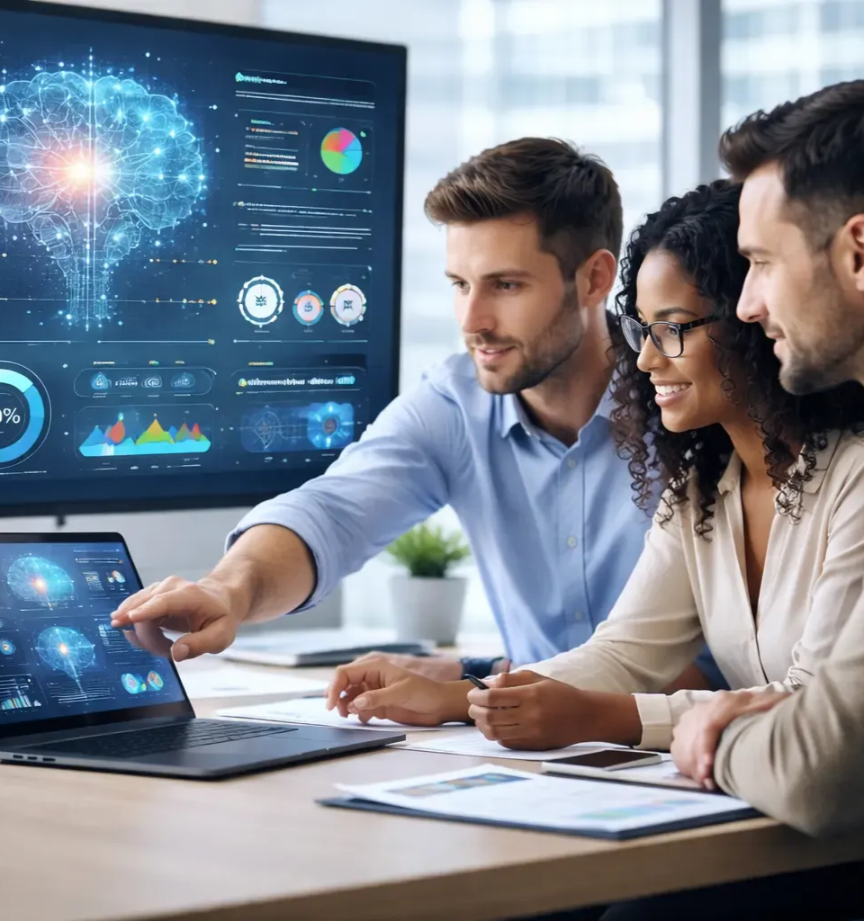 A man is sitting at a table using a laptop computer while holding a cup of coffee.