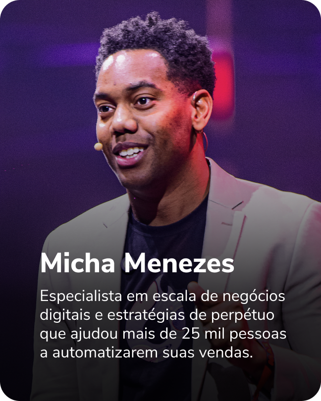Micha menezes é o nome do homem na foto