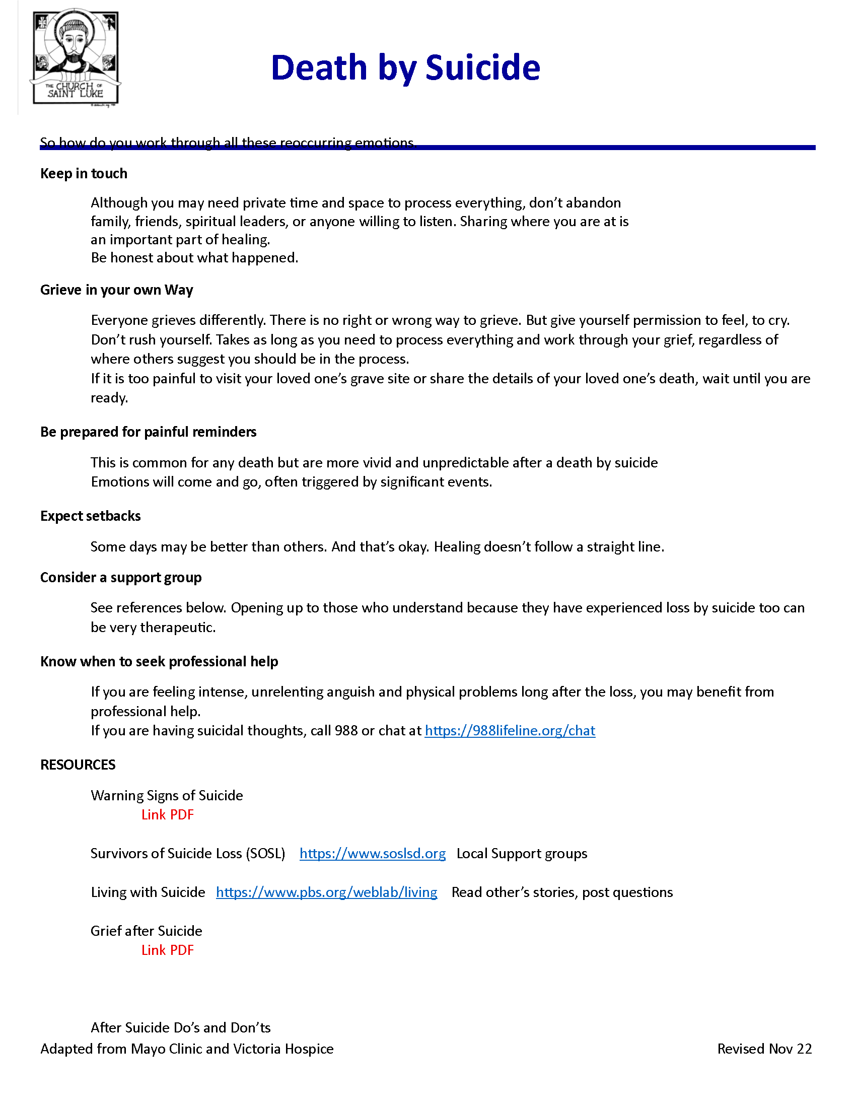 Death by Suicide, page 2 of 3
