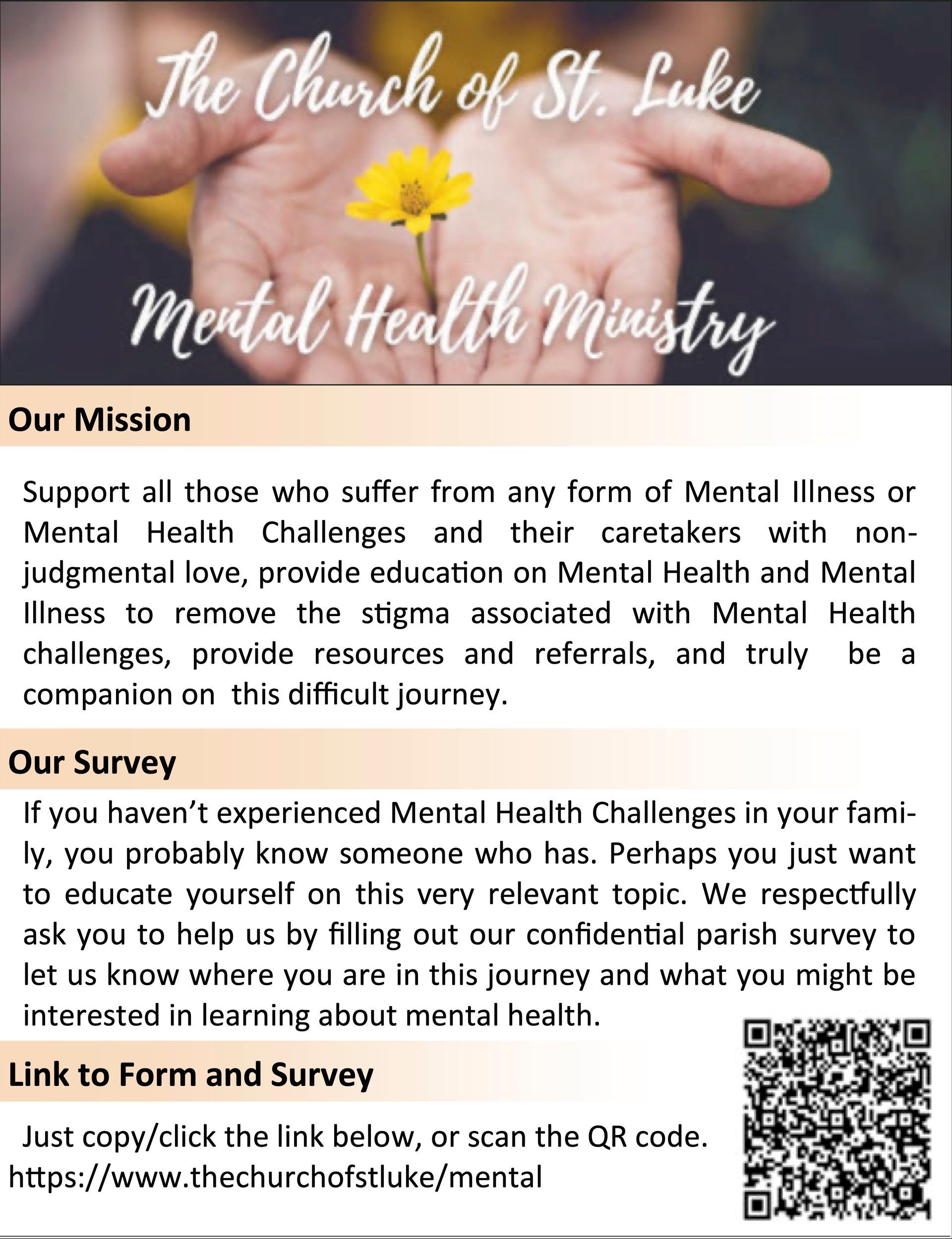 Click image to visit the web page. Mental Health Ministry