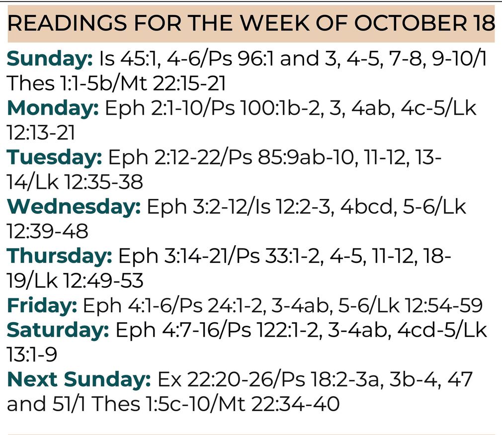 Readings for the Week