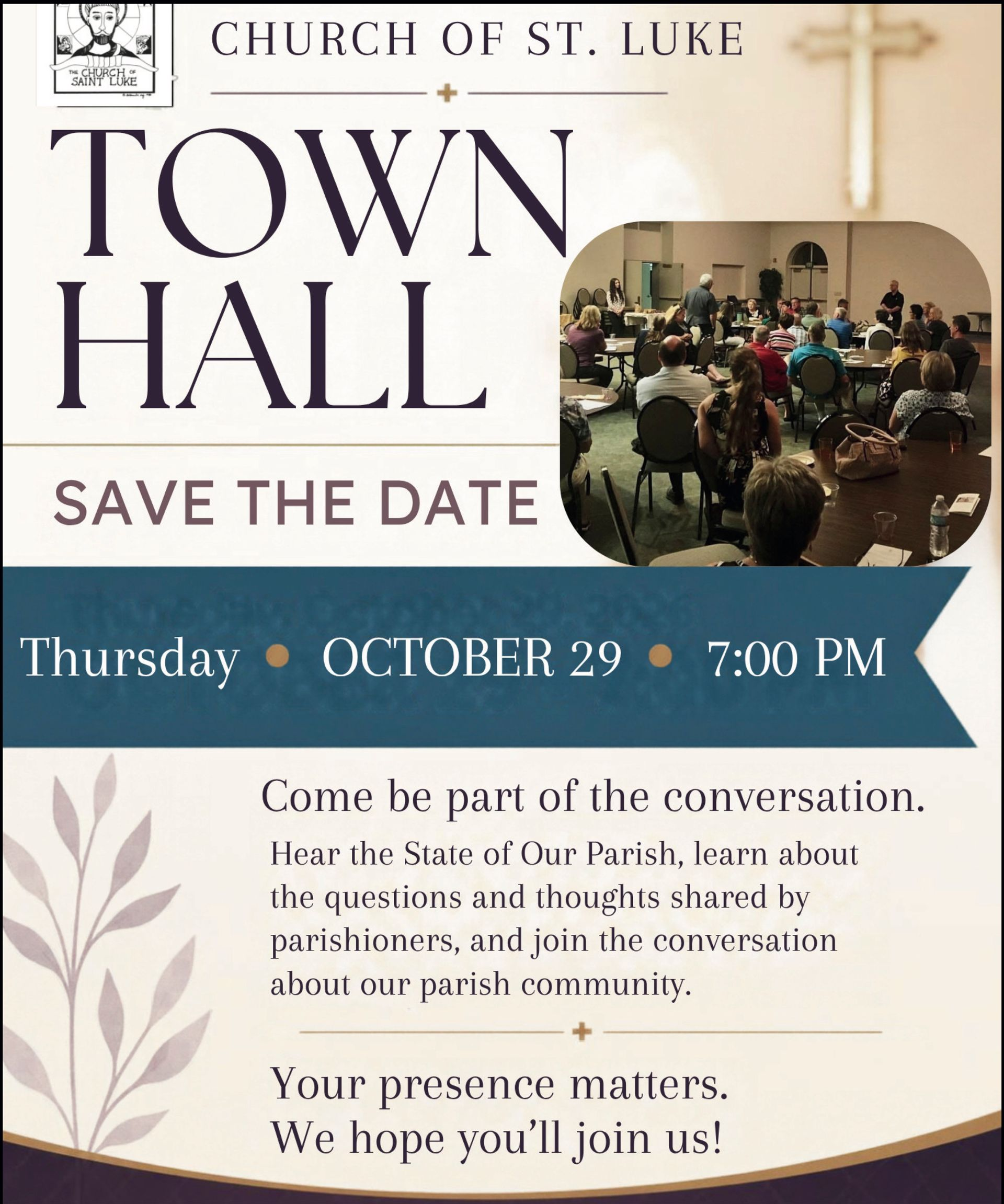Click image to send email. Town Hall 10/29, 7pm