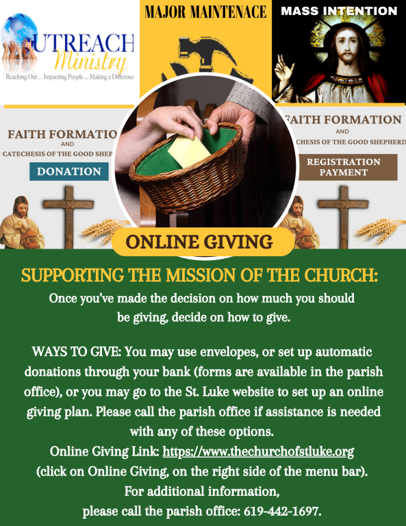 Click image to Online Giving page. Online Giving - Supporting the mission of the church