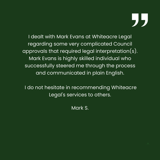 A green background with a quote from mark evans
