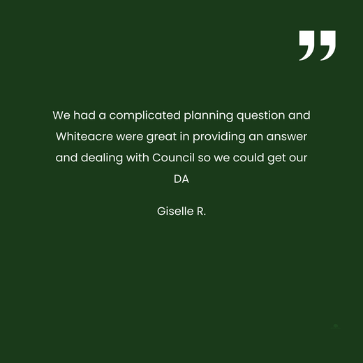 WhiteCre were excellent in resolving our complex planning issue and worked with the council to help us secure our DA.