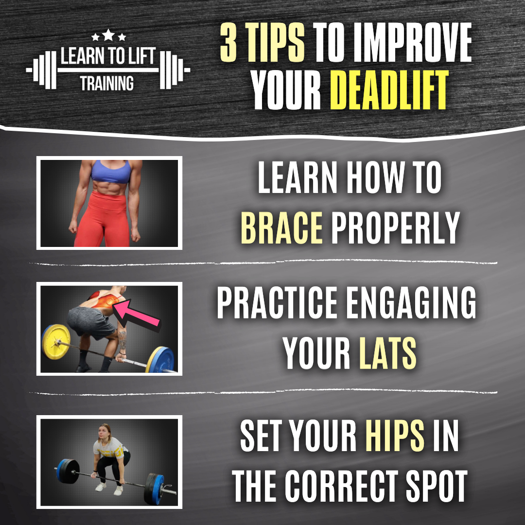 3 Tips To Improve Your Deadlift from a Glasgow Personal Trainer Infographic