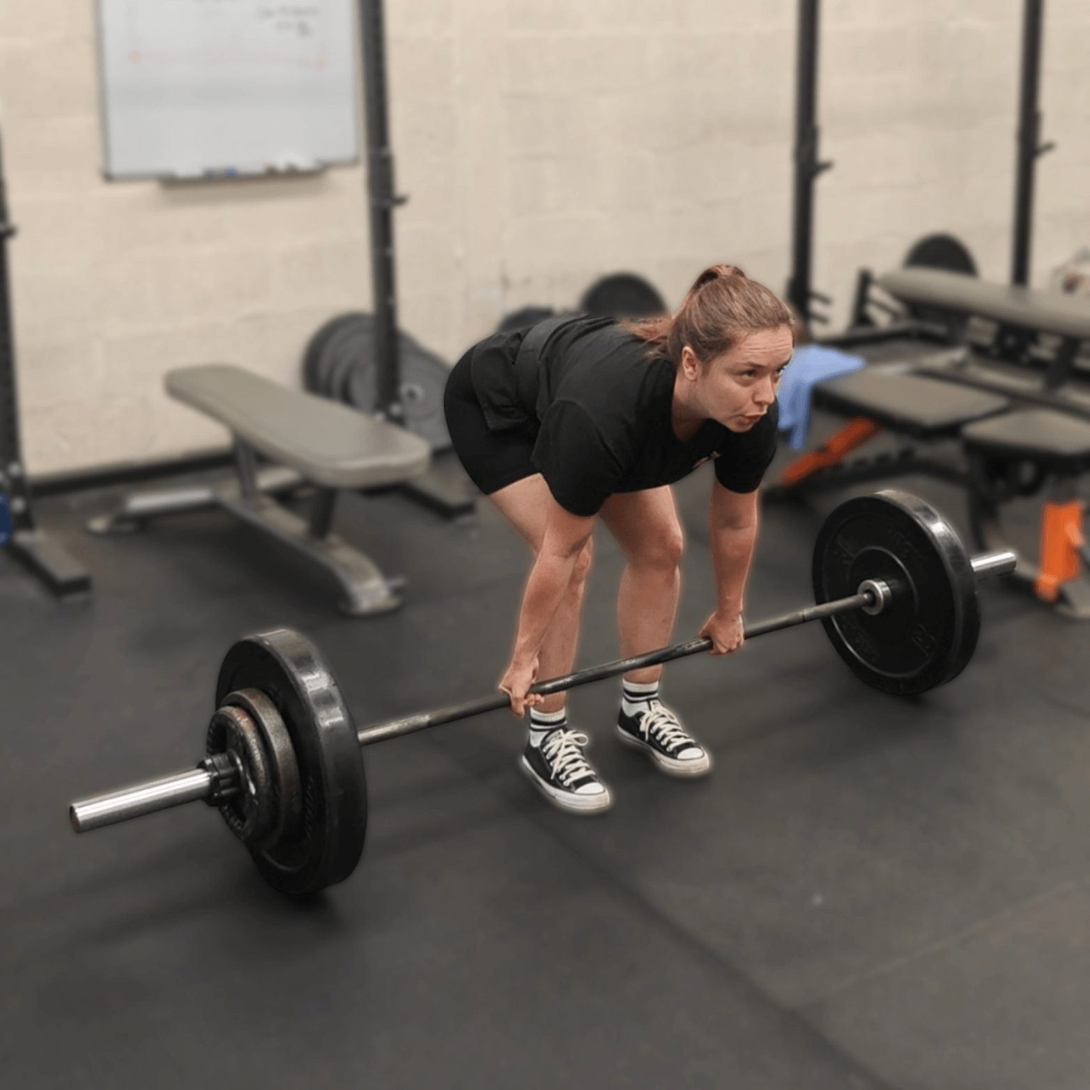 Woman Deadlifting at Group Personal Training in Glasgow
