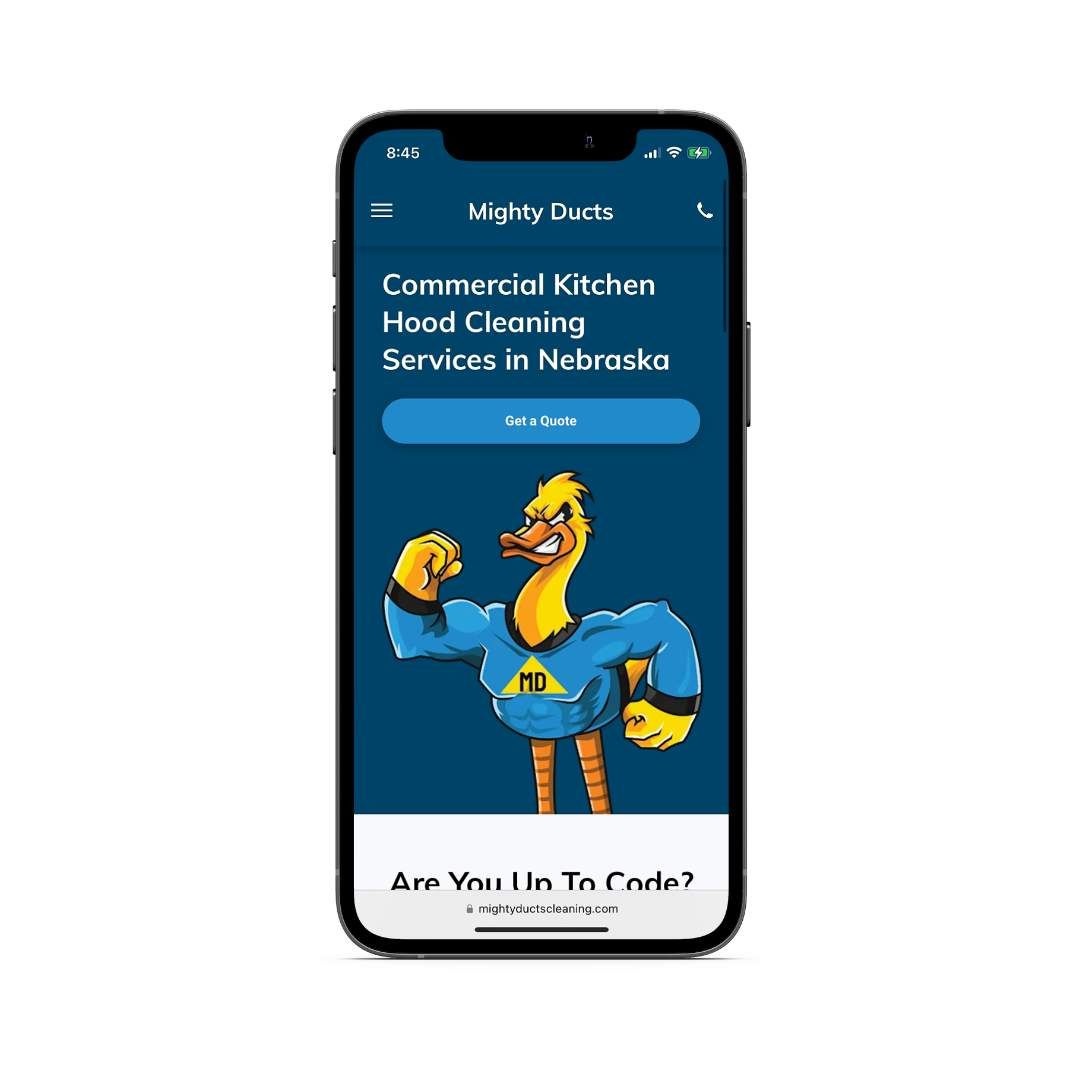 A cell phone with a cartoon duck on the screen.
