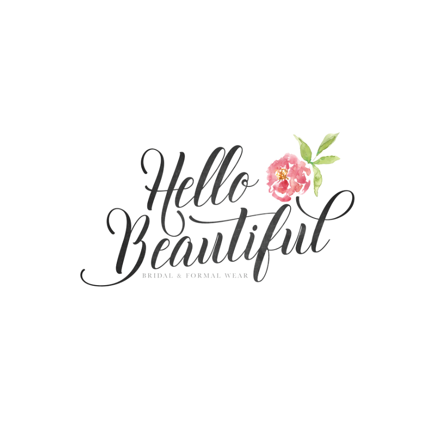 hello beautiful bridal logo