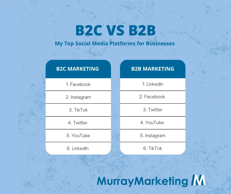 b2b and b2c social media platforms