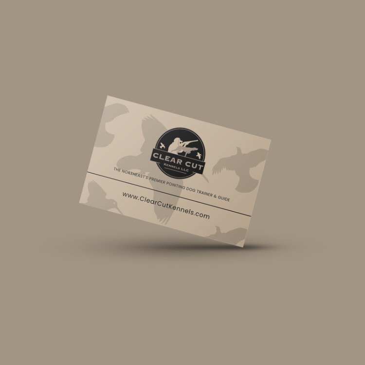 clear cut kennels business card design