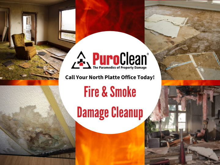 An ad for puroclean fire and smoke damage cleanup