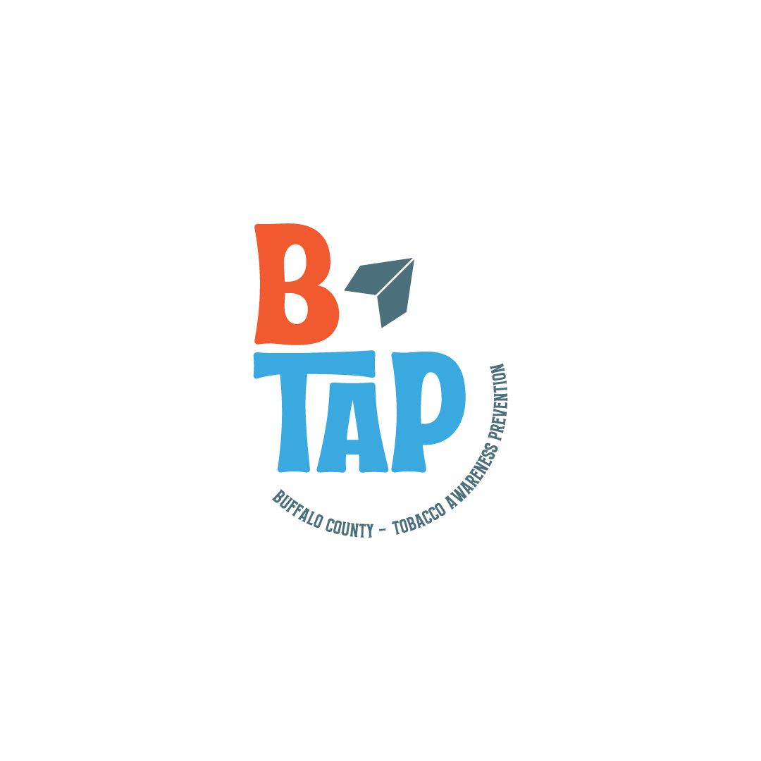 B Tap logo in orange and blue with a graduation cap and circular text beneath