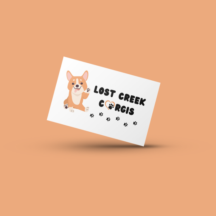 lost creek corgis custom business card design