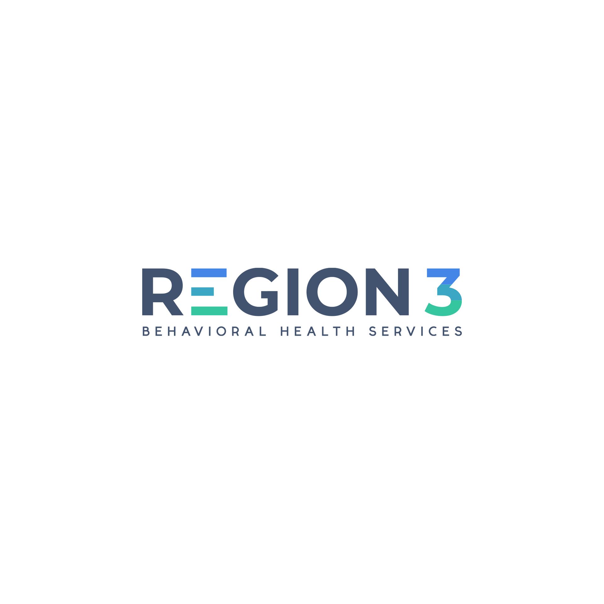 A logo for a company called region 3 behavioral health services.