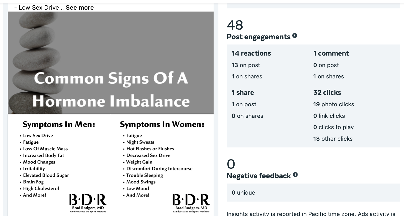 brad Rodgers medical clinic social media post