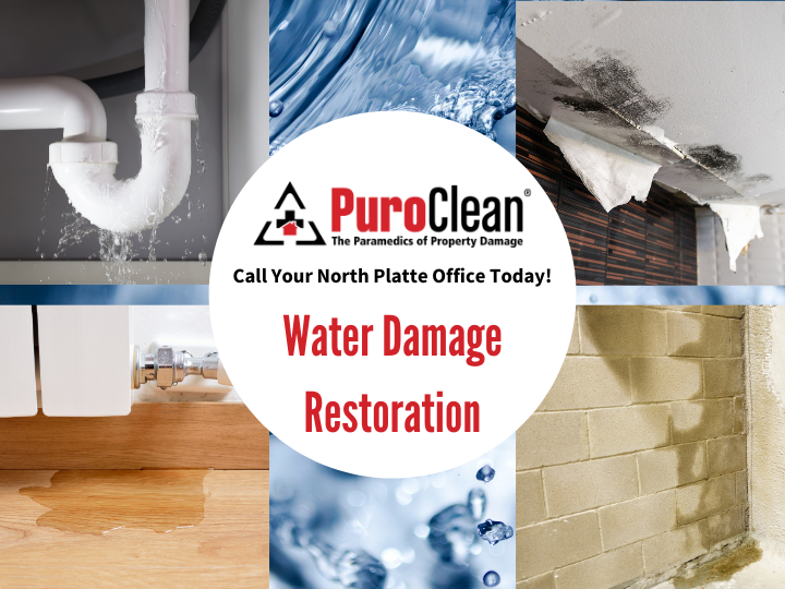 An advertisement for puroclean water damage restoration