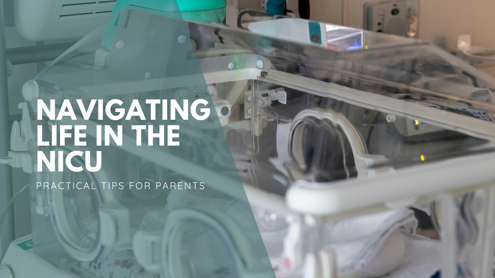 Baby incubator in the NICU in hospital setting. 