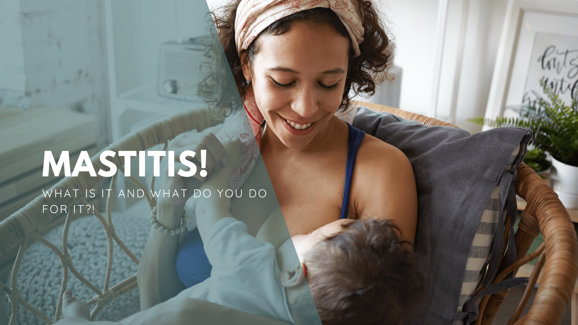 a mother breastfeeds her baby with overlaying text that reads