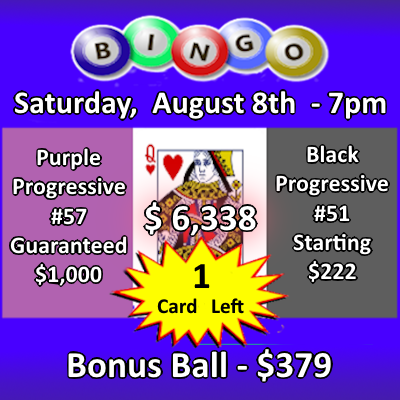 Bingo every at St. John XXIII every Saturday at 7 p.m. 1 Arcade St. at Harlem Road, West Seneca, NY