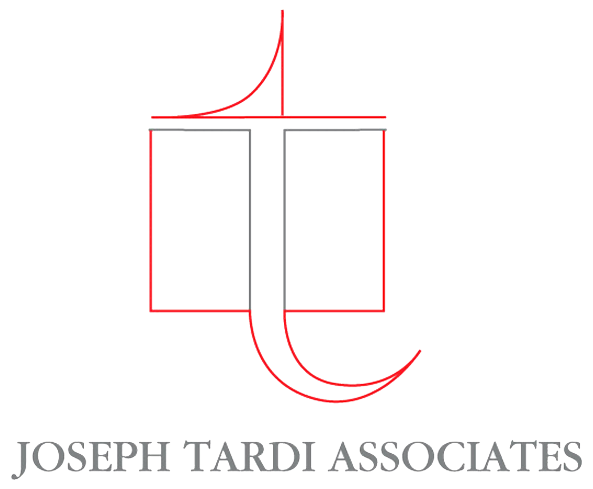 Logo for Joseph Tardi Associates, featuring a stylized red