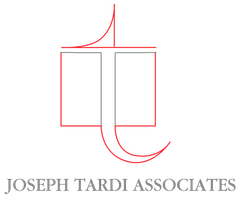 Logo for Joseph Tardi Associates, featuring a stylized red