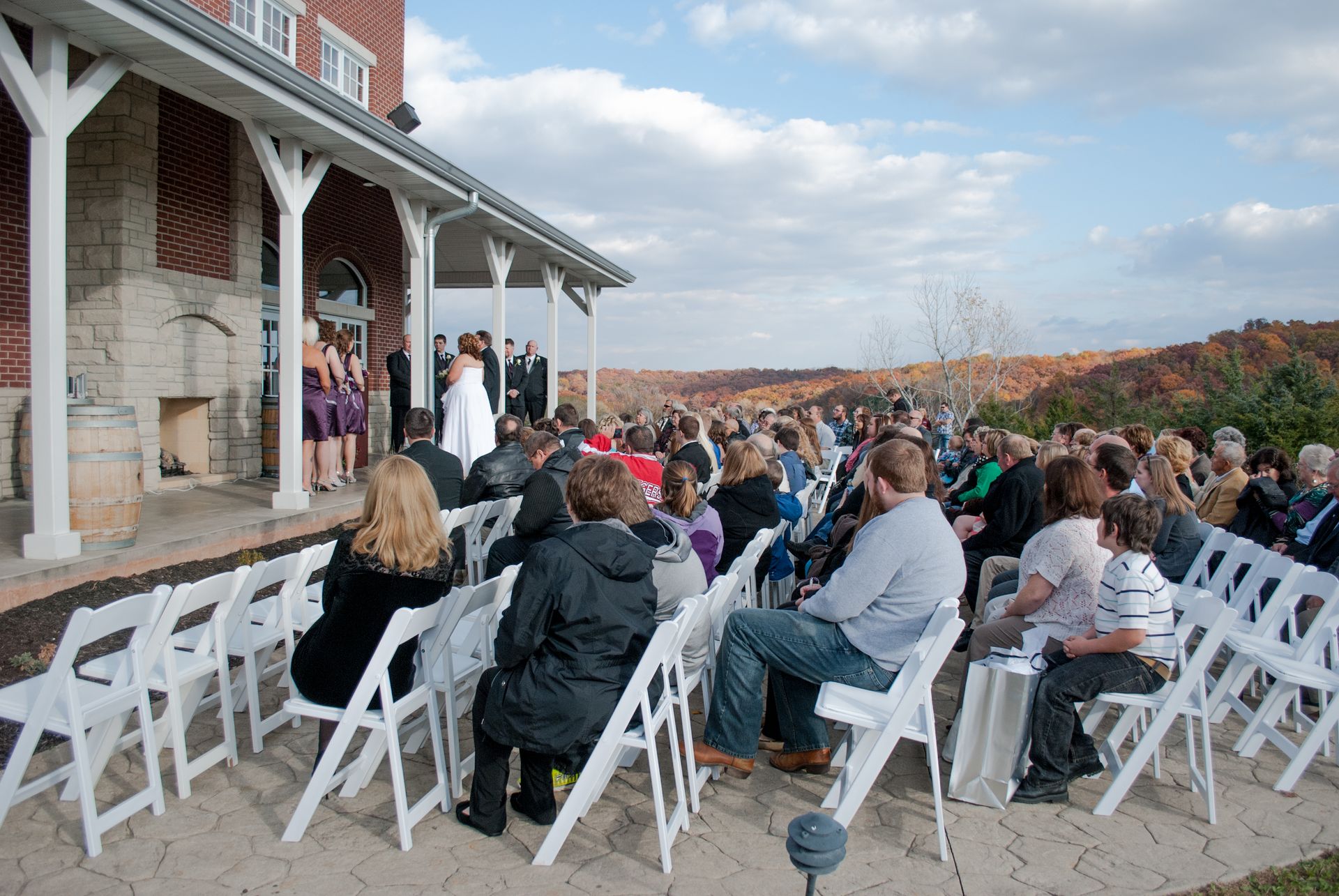Host Your Wedding or Reception on the South Patio at Canterbury Hill Winery & Restaurant.