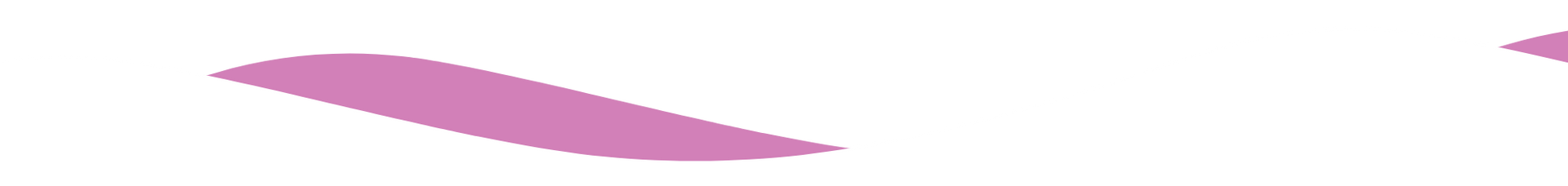 A pink ribbon is flying in the air on a white background.