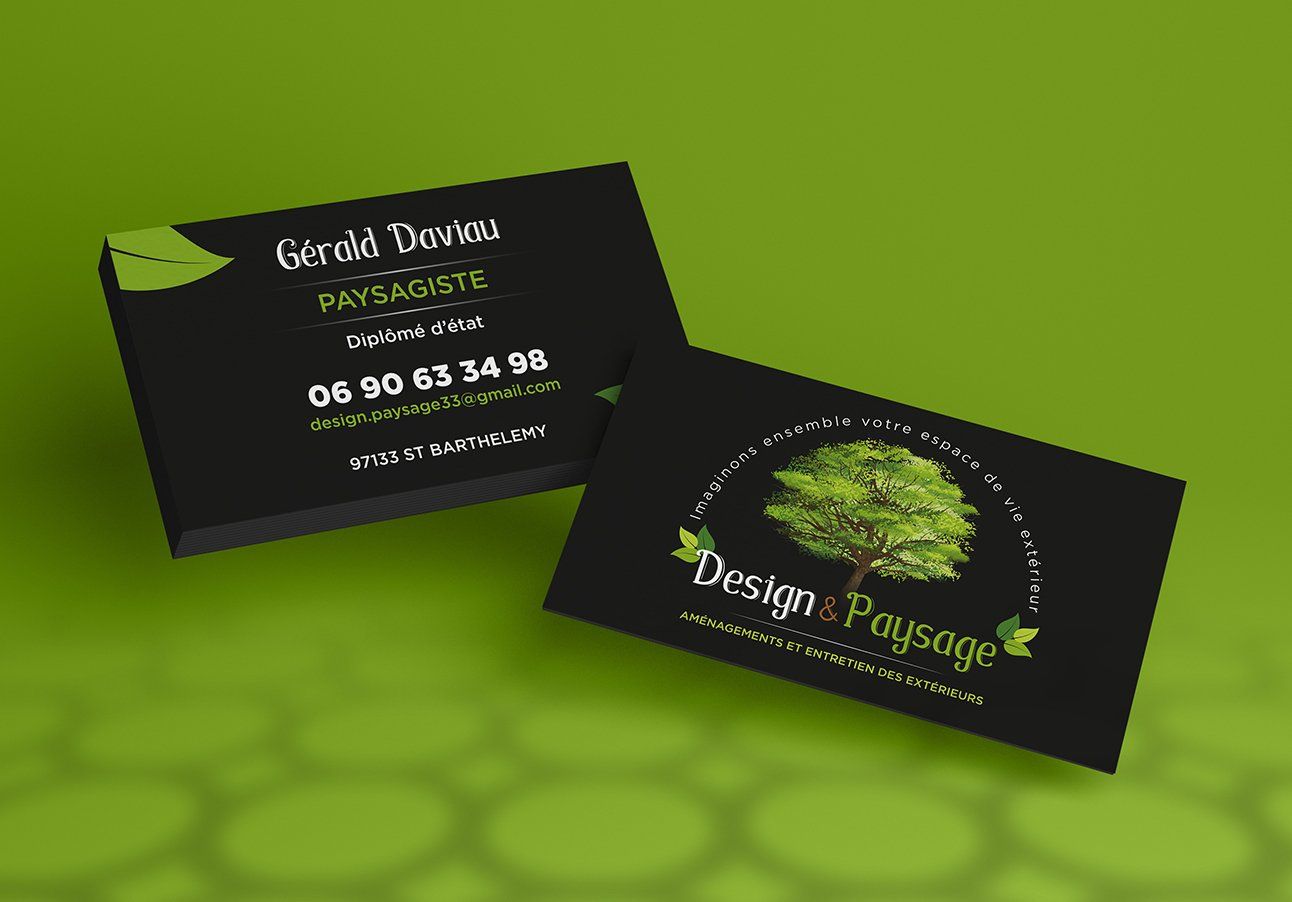 Carte de visite paysagiste Design & paysage Carte de visite paysagiste Design & paysage