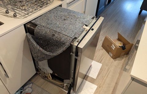 Bosch dishwasher water inlet leak repair in Coquitlam