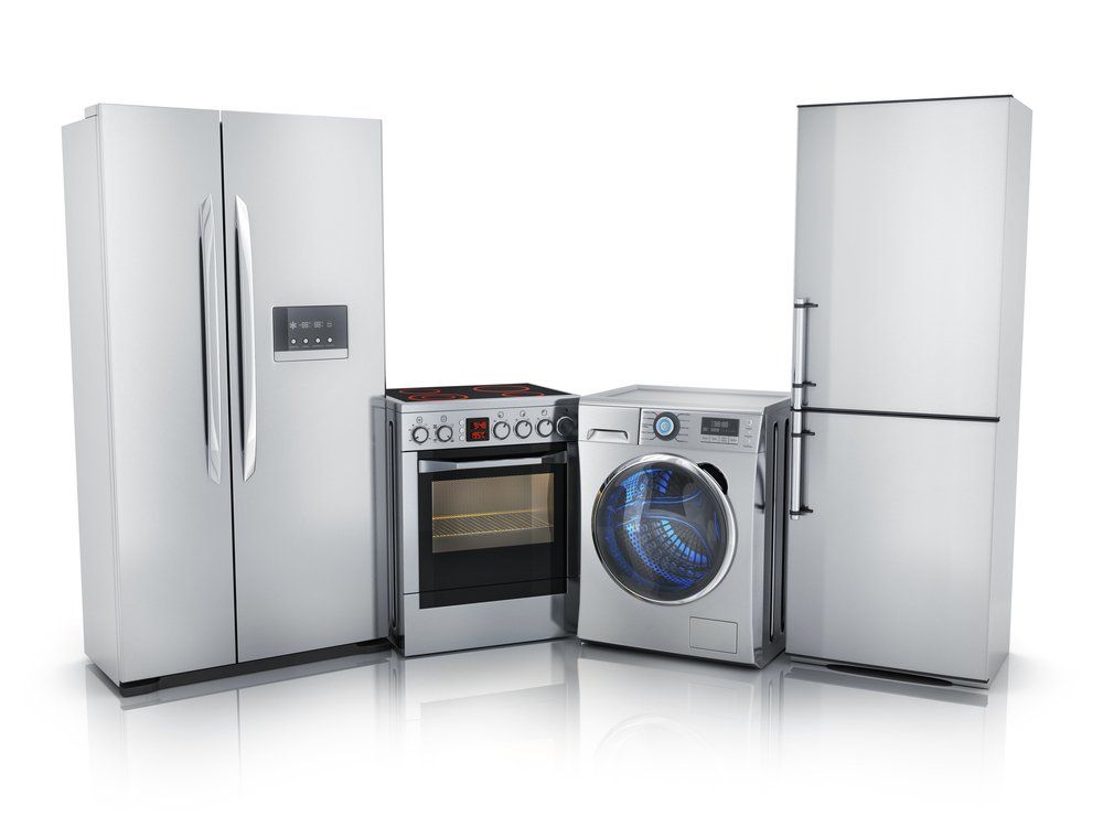 Refrigerators, washer, and oven shown for appliance repair in Richmond