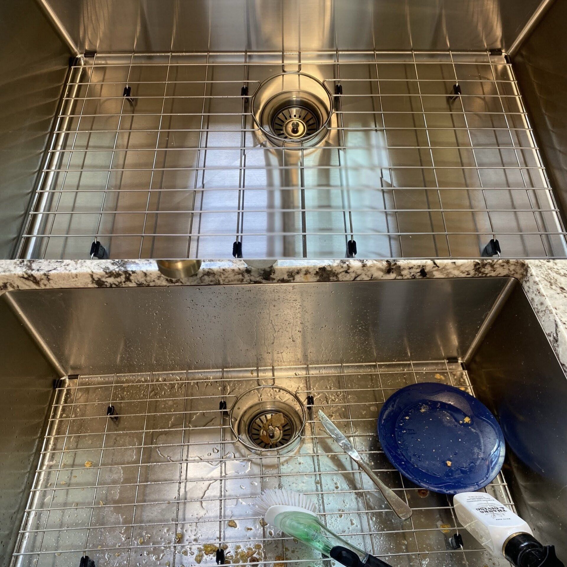 Kansas City, MO — Cleaning Maids In and Out, deep cleaning, top to bottom, housekeeping, maid service, cleaning, clean, cleaners, cleaning company, laundry service, window washing, carpet cleaning, carpet shampooing,Sink Before and After — Kansas City, MO — Cleaning Maids In and Out