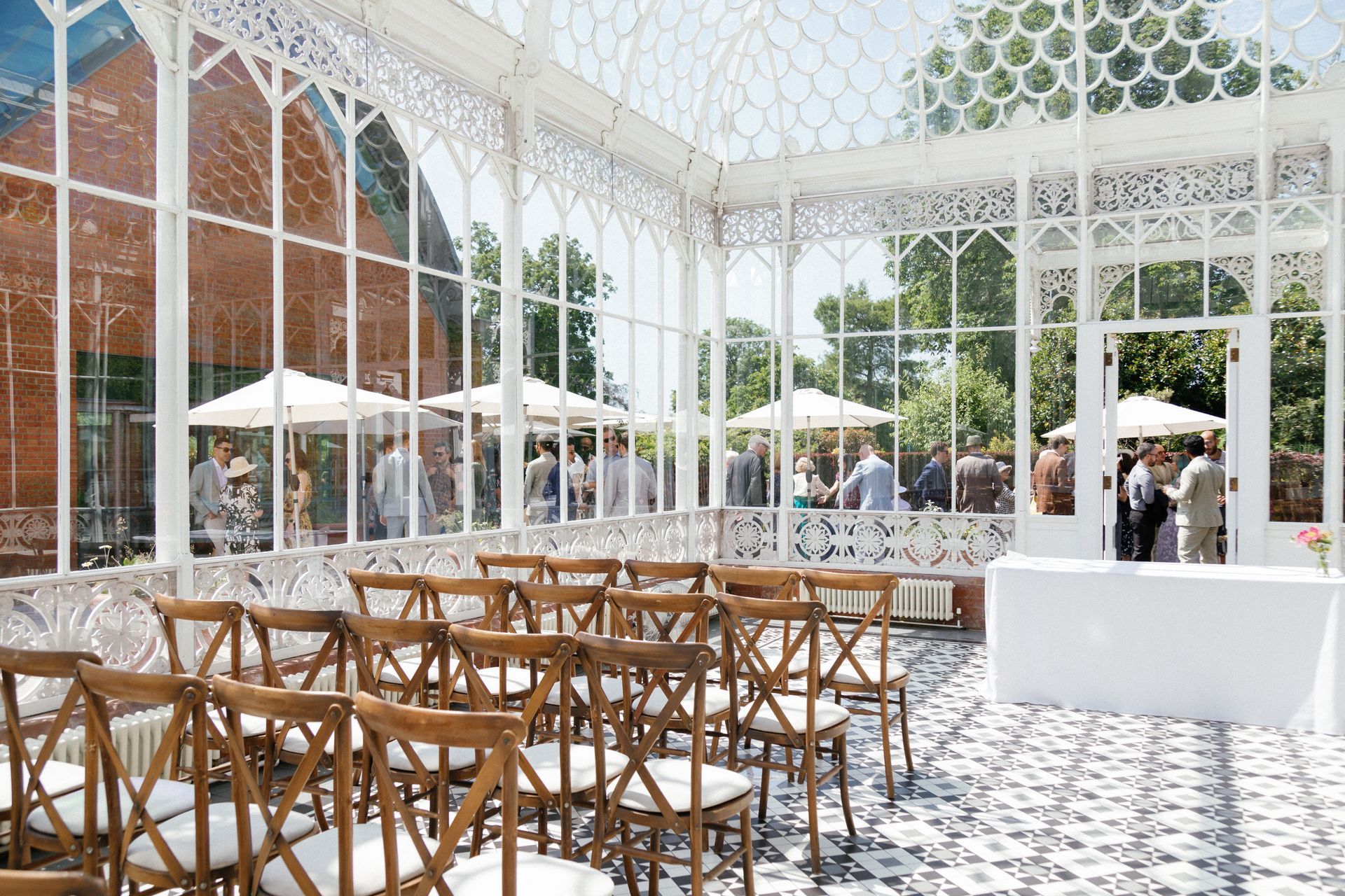 Wedding set up at The Horniman