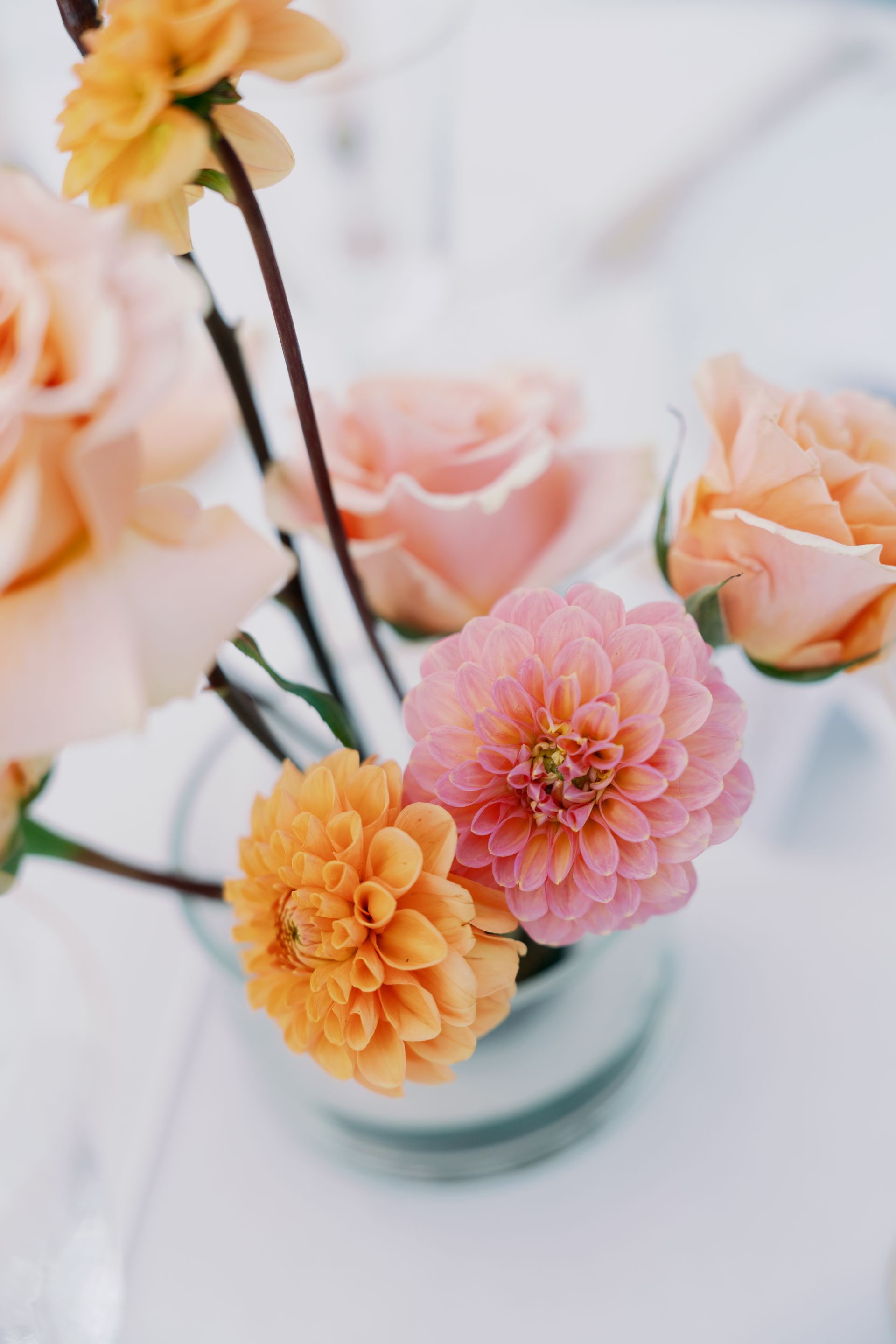 Table flower arrangement by Camilla Joy Photography