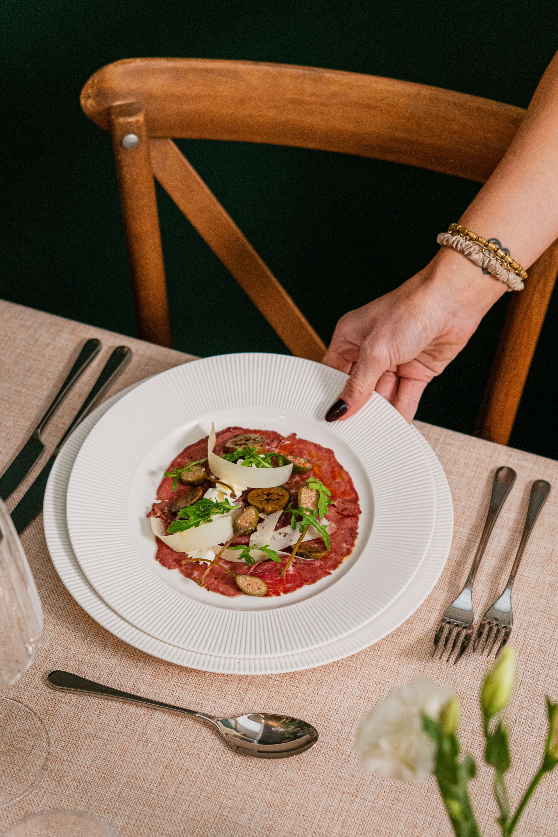 Caiger & Co beef carpaccio starter