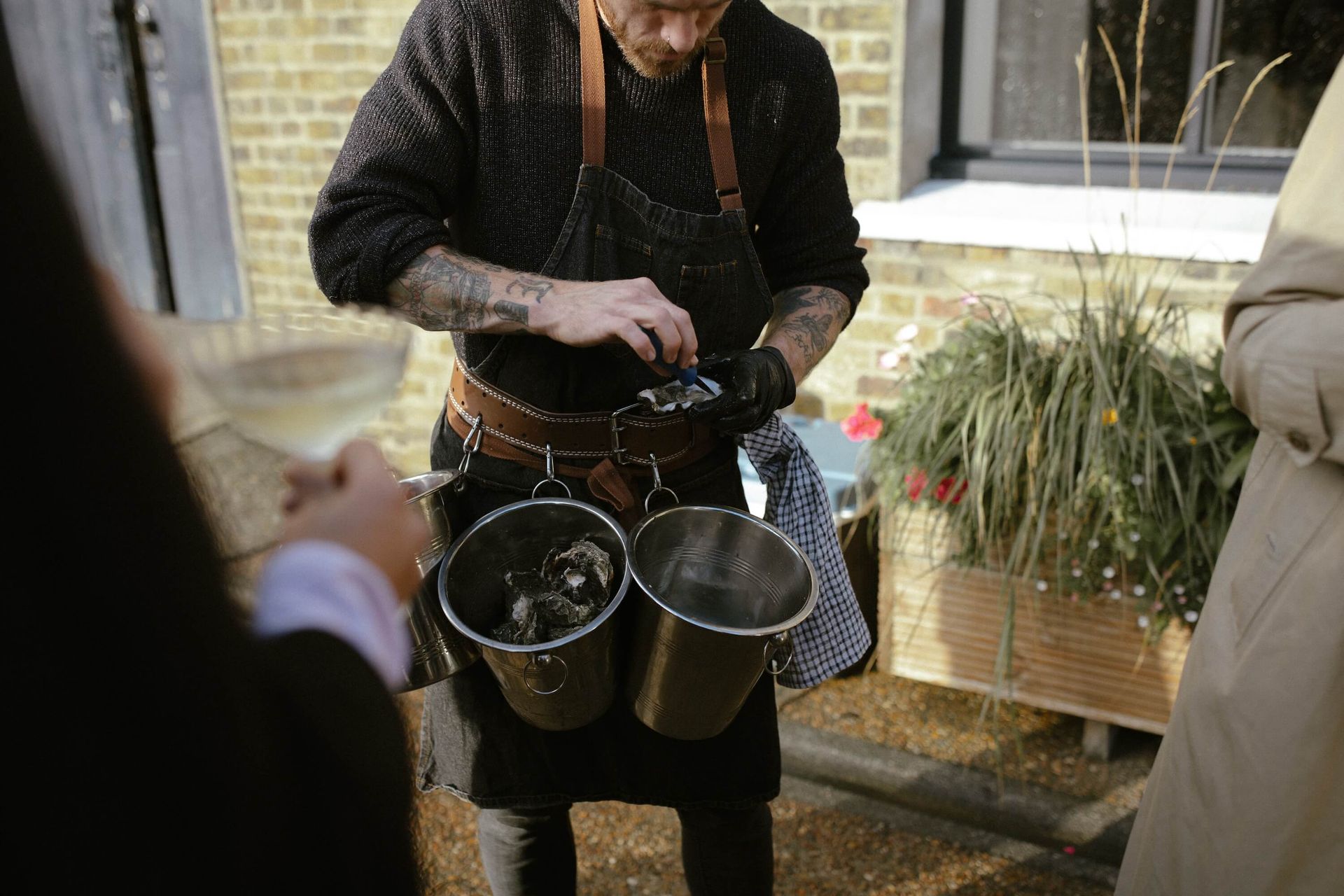 Oyster shucking