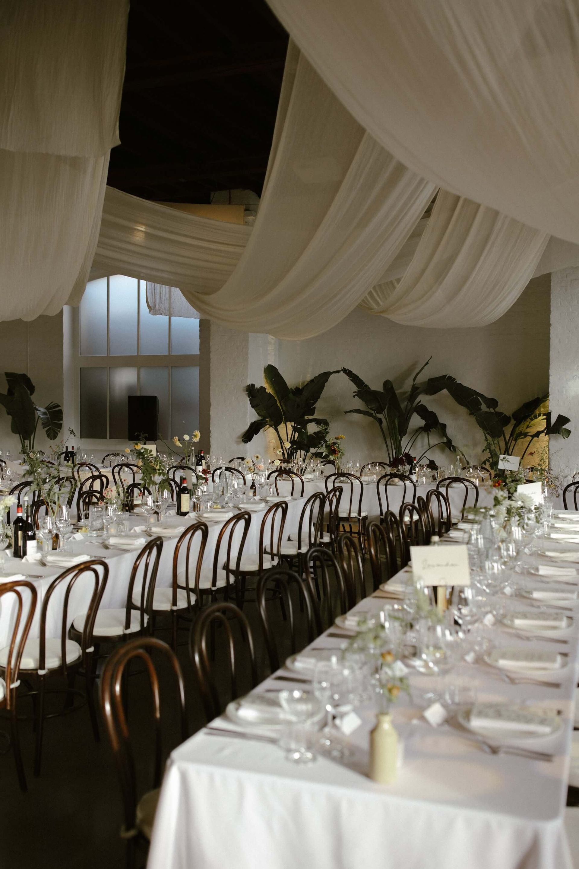 Wedding catering set up